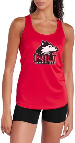 Miniatura 257 de Camiseta deportiva sin mangas oficial de NCAA Collegiate para mujer, con espalda cruzada, colección con logotipo primario