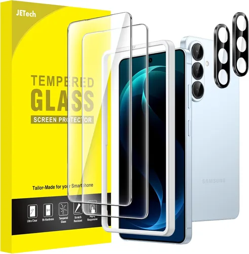 Miniatura 10 de JETech - Protector de pantalla para Samsung Galaxy S20 FE de 6.5 pulgadas con protector de lente de cámara, película de vidrio templado, compatible