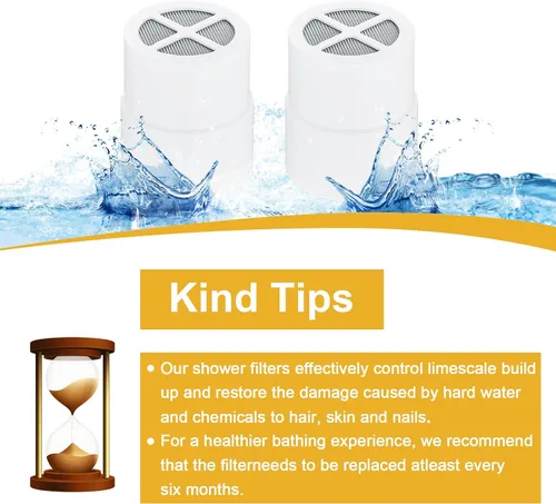 Miniatura 4 de Cartucho de repuesto Filtro de ducha para filtro de cabezal de ducha Jolie (2 piezas)