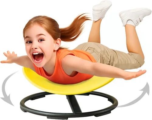 Miniatura 22 de Silla giratoria sensorial para niños con autismo de 3 años en adelante, silla giratoria para sentarse y girar para niños con TDAH, sillas