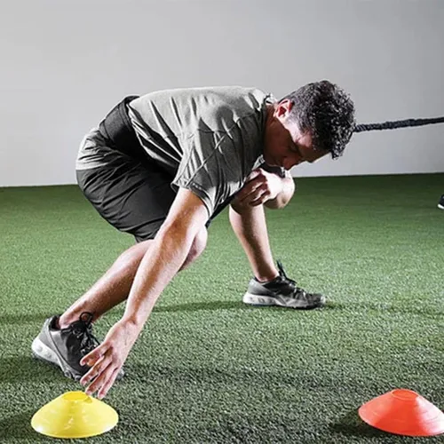 Miniatura 6 de Paquete de 25/50 conos de disco para deportes, conos de entrenamiento de agilidad para fútbol, fútbol, baloncesto, entrenamiento, equipo de práctica