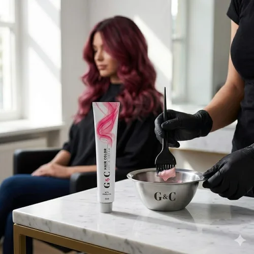 Miniatura 2 de Hair Bar NYC Colores permanentes profesionales para el cabello, 8.21, rubio ceniza violeta claro M.A.B. Sistema de color intenso y brillante