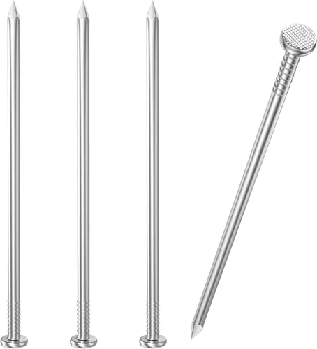 Miniatura 10 de VGBUY 360 piezas de clavos de hardware de acero inoxidable, clavos de cabeza plana de 1-1/2 pulgadas para colgar cuadros, clavos para colgar Plateado