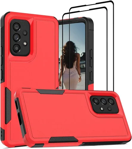 Miniatura 244 de Jeylly Compatible con Samsung Galaxy A22 5G Funda, Funda Samsung A22 5G con 2pcs protectores de pantalla de vidrio templado