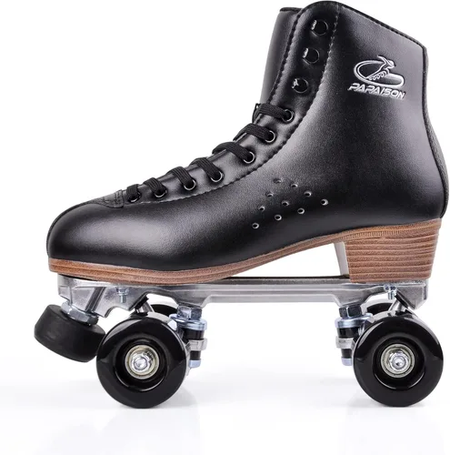 Miniatura 9 de PAPAISON Patines de ruedas para mujeres y hombres, de lujo de 2 capas de microfibra de cuero de doble fila - Patines clásicos de ruedas para niñas