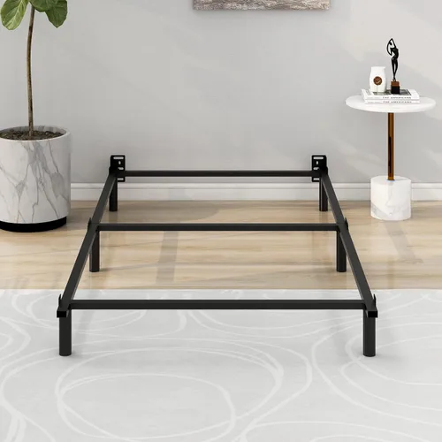 Miniatura 11 de NNV Base de cama de metal King de 7 pulgadas, plataforma resistente de 9 patas, base de soporte para somier y base de colchón, fácil montaje, sin