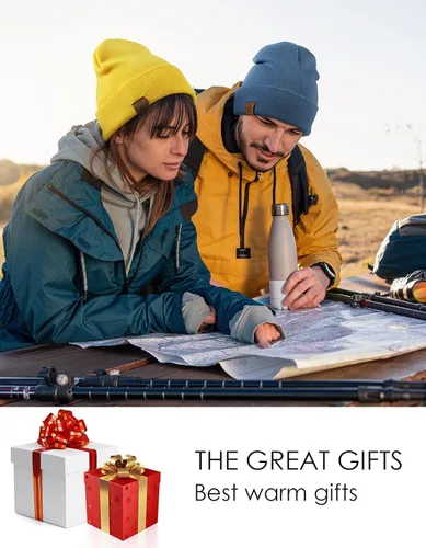 Miniatura 6 de Gorro de invierno de punto acrílico para hombres y mujeres suave cálido unisex con puños