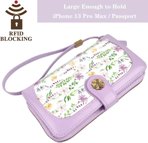 Miniatura 6 de Coco Rossi Billeteras para mujer con múltiples tarjetero, cartera de embrague, tarjetero, organizador de tarjetas para mujer con correa