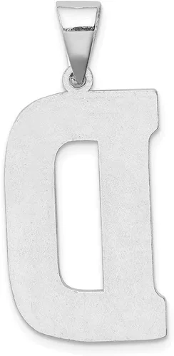 Miniatura 3 de Colgante de plata de ley 925 con inicial letra D de alfabeto 1378in x 0630in