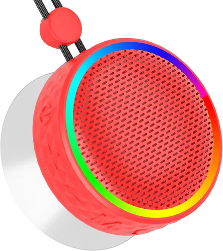 Miniatura 8 de Altavoz de ducha Bluetooth, altavoz inalámbrico portátil, ventosa, altavoz Bluetooth con luces RGB, sonido HD de 360°, compatible con tarjeta TF
