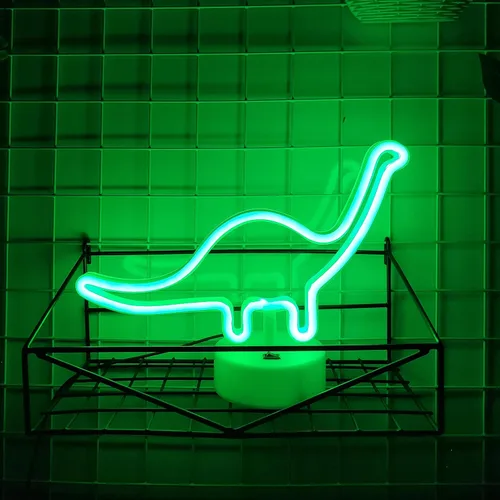 Miniatura 3 de JYWJ Letreros de neón con base de soporte, luz de neón alimentada por USB o 3 pilas AA, decoración de pared de escritorio LED, varias fiestas