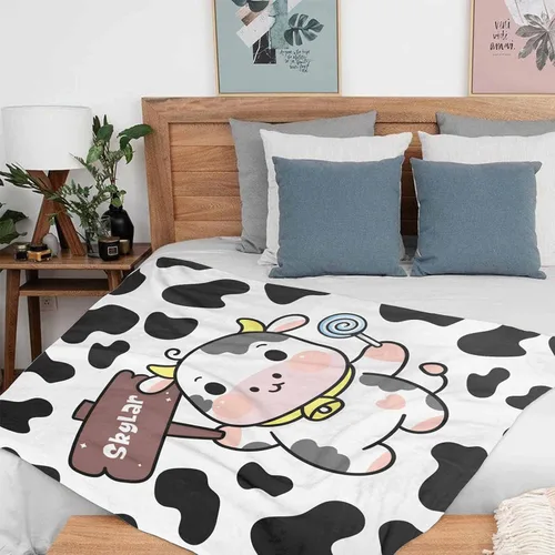 Miniatura 10 de Artsadd Manta de bebé personalizada para niños y niñas con nombre, manta personalizada con nombre de bebé con patrón de unicornio, manta