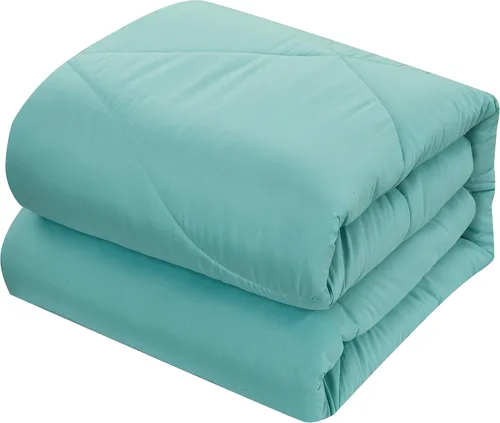 Miniatura 2 de Stratford Park Aqua - Juego de edredón de cama tamaño individual, 2 piezas, 2 fundas de almohada, edredón ligero