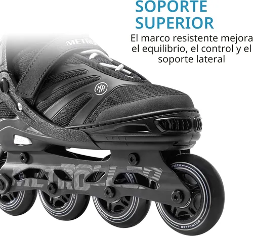 Miniatura 2 de METROLLER Patines en línea para mujeres, patines en línea ajustables para adultos, para adolescentes y niños Blanco