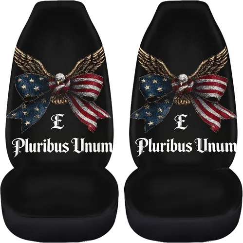 Miniatura 32 de 2 fundas de asiento para automóviles con estampado de bandera americana del 4 de julio, color negro, accesorios para el interior del vehículo
