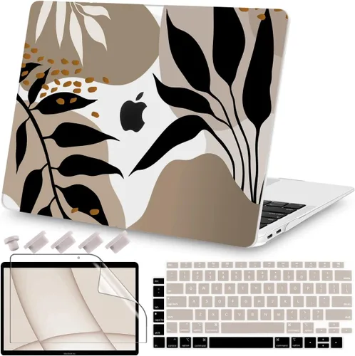 Miniatura 31 de Teryeefi Funda compatible con MacBook Air de 13 pulgadas M1 2021 2020 2019 2018 versión A2337 A2179 A1932 con Touch ID, carcasa rígida de plástico