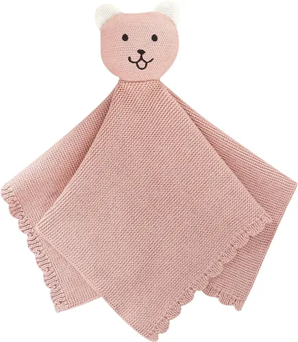 Miniatura 10 de LAWKUL Manta de seguridad suave para recién nacidos, niños y niñas, de punto para acurrucarse, cómoda, color camel, 16 x 16 pulgadas