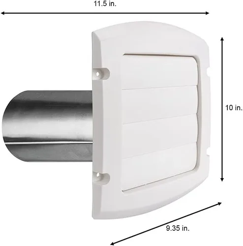 Miniatura 4 de Dundas Jafine BLH6WZW - Capucha de ventilación con listones blancos de 6 pulgadas