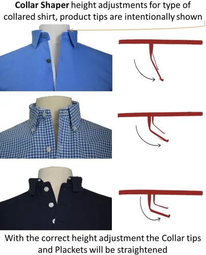 Miniatura 4 de Collar Shaper Selecciona el tamaño del cuello de tu camisa El sistema original de soporte de collar Estancias de cuello NO HECHO de plástico