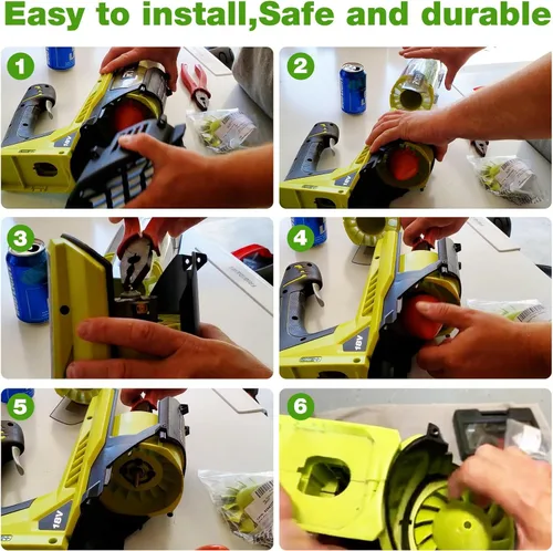 Miniatura 6 de JIOTAR 529437004 Ventilador de repuesto para ventilador Ryobi de 18 V, accesorio para soplador de hojas Ryobi 18V 529437003, P2108 P21081, P21081VN