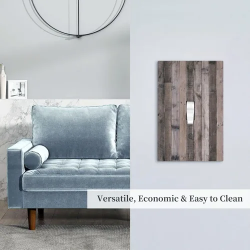 Miniatura 1101 de Placa Decorativa de Pared de Granja Rústica con Cuerno de Madera para Puerta de Granero 1 Banda Duplex Cubiertas de Toma Eléctrica Soltera