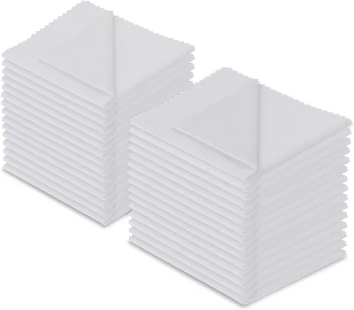 Paño de limpieza de microfibra, paquete de 30 – 200+ GSM pesado sin pelusa sin rayas y arañazos para lentes, gafas, pantallas, lente de cámara, 7 x