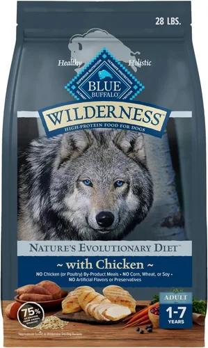Miniatura 11 de Blue Buffalo Wilderness - Alimento seco natural con alto contenido proteínico y cereales saludables para perros adultos, pato, bolsa de 4.5 libras