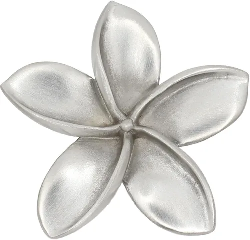Pomo de gabinete Plumeria (grande) | Perilla de gabinete de flores Frangipani | Colección de peltre de artista | Herrajes para cocina, dormitorio,