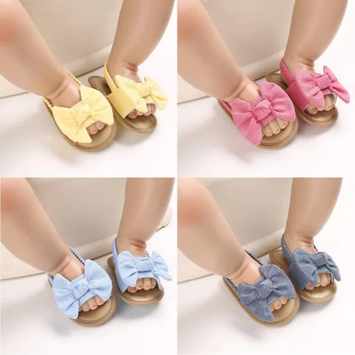 Miniatura 2 de COSANKIM Sandalias de verano para bebés y niñas con suela suave de flores, zapatos de vestir para cuna, recién nacidos, para recién nacidos