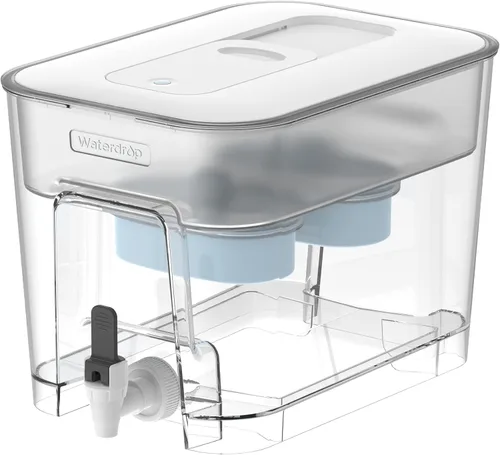 Miniatura 10 de Waterdrop Dispensador de filtro de agua alcalina, grande de 40 tazas, saludable, limpia y libre de toxinas, agua alcalina mineralizada, 100 galones