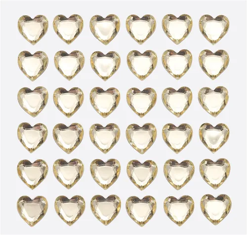 Miniatura 17 de MECCANIXITY 144 calcomanías autoadhesivas de diamantes de imitación de corazón de 0.394 pulgadas para maquillaje de San Valentín, artes y Azul