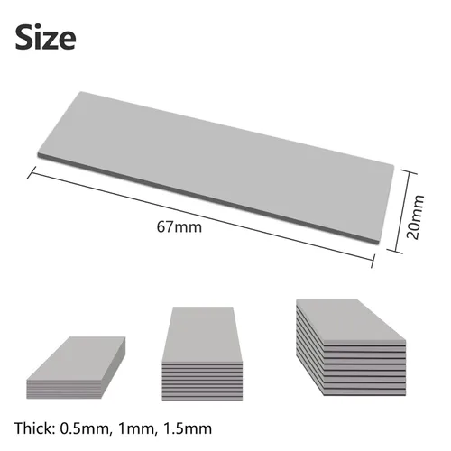 Miniatura 7 de UCEC 30 almohadillas térmicas GPU, 2.6 x 0.8 pulgadas, almohadilla térmica de silicona reutilizable para CPU, almohadilla de enfriamiento