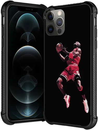 Miniatura 11 de Funda compatible con iPhone 12 Pro Max, patrón de aro de baloncesto para niños y hombres, funda antiarañazos a prueba de golpes para iPhone 12 Pro