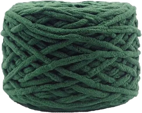 Miniatura 14 de Hilo de felpilla grueso y esponjoso, color negro, grueso, lavable, suave y cálido, hilo de punto a mano, hilo accesorio, 5.64 oz