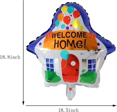 Miniatura 3 de LYST 5 globos de papel de aluminio de bienvenida para el hogar con globos en forma de casa para decoración de fiestas, decoración del hogar