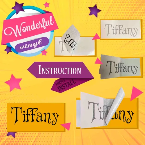 Miniatura 6 de Calcomanías de pared personalizadas con nombre de bebé en un bonito marco con ramas y hojas, calcomanías para paredes con nombre personalizado