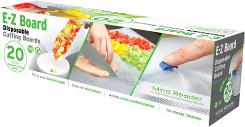 Miniatura 9 de Mind Reader E-Z Board Tabla de Cortar de Plástico Desechable, Flexible, 20 pies cuadrados, Camping, 13.78"L x 3.35"A x 3.74"H, Paquete de 2
