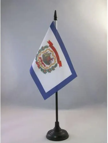 Miniatura 116 de Bandera de mesa de Colorado de 4 x 6 pulgadas, bandera de escritorio del estado de Colorado de EE. UU., 5.9 x 3.9 in, palo y base de plástico negro
