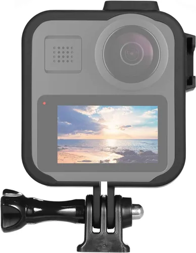 Miniatura 3 de Andoer Funda de cámara de acción para cámara de plástico con marco protector de carcasa de vlog con soportes dobles de zapata fría para cámara