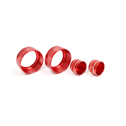 Miniatura 6 de Aleación de aluminio consola central de aire acondicionado Perillas Trim Car Accesorios para BMW Serie 3 E90 2005 2006 (rojo)