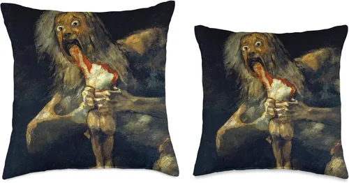 Miniatura 3 de Twisted City Art Francisco Goya-Saturn Devouring His Son-for Artists - Almohada de 16 x 16 pulgadas, multicolor