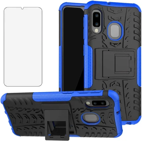 Miniatura 8 de Asuwish Funda de teléfono para Samsung Galaxy A10e con protector de pantalla de vidrio templado y soporte delgado, híbrida, resistente, funda