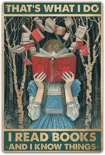 Letreros de metal con texto en inglés «That'S What I Do I Read Books» con texto en inglés «That'S What I Do I Read Books» («That'S What I Do I Read
