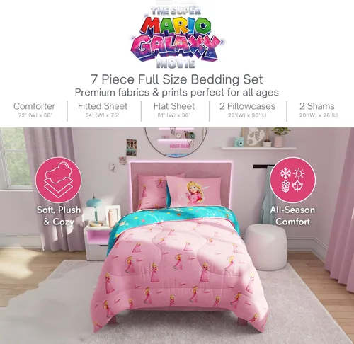 Miniatura 415 de Franco - Juego de edredón y sábanas supersuaves con funda, para niños, 7 piezas, tamaño matrimonial, Five Nights At Freddy's Cinco noches en Freddy's