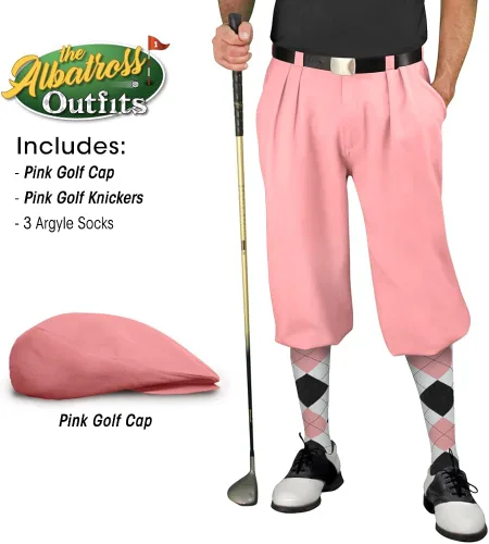 Miniatura 2 de Golf Knickers Traje de golf Albatross para hombre, gorra de golf, 3 calcetines de rombos