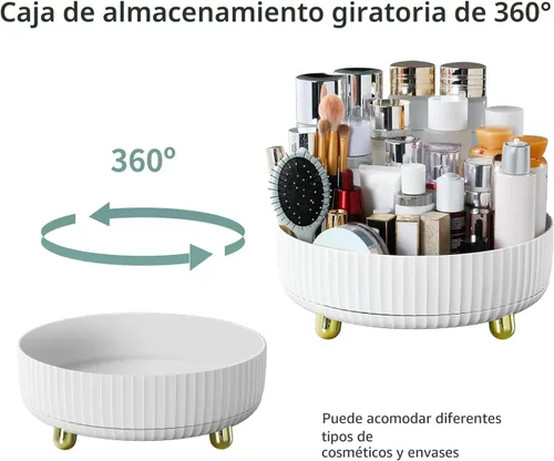 Miniatura 2 de funest Organizador de perfumes de maquillaje, rotación de 360 grados, Lazy Susan, estuche de almacenamiento de lociones para cosméticos, bandeja