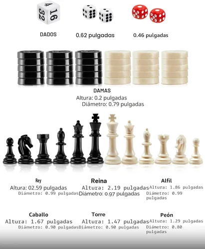 Miniatura 6 de KAILE Juego de ajedrez magnético de 10" - Juego de viaje 3 en 1 de ajedrez, damas y backgammon con estuche plegable - Bolsa elástica portátil
