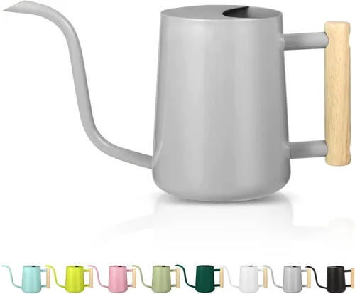 Miniatura 16 de Regadera para plantas de interior, regadera pequeña de acero inoxidable de 35 onzas, regadera decorativa moderna con boquilla larga para plantas