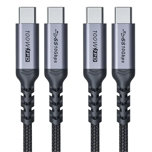 Miniatura 17 de Paquete de 2 cables USB 4 de 1 pie, cable USB C a USB C de 240 W, transferencia de datos de alta velocidad de 40 Gbps y salida de video de pantalla