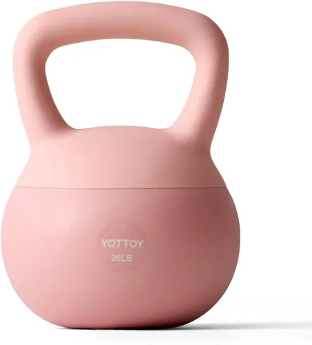 Miniatura 16 de YOTTOY Pesa rusa suave, pesas rusas con agarre antideslizante para entrenamientos en casa, juego de pesas rusas fuerza y seguridad garantizadas Rosa